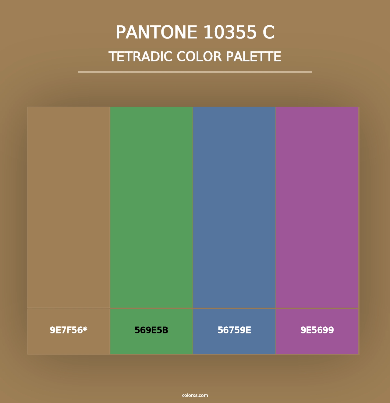 PANTONE 10355 C - Tetradic Color Palette