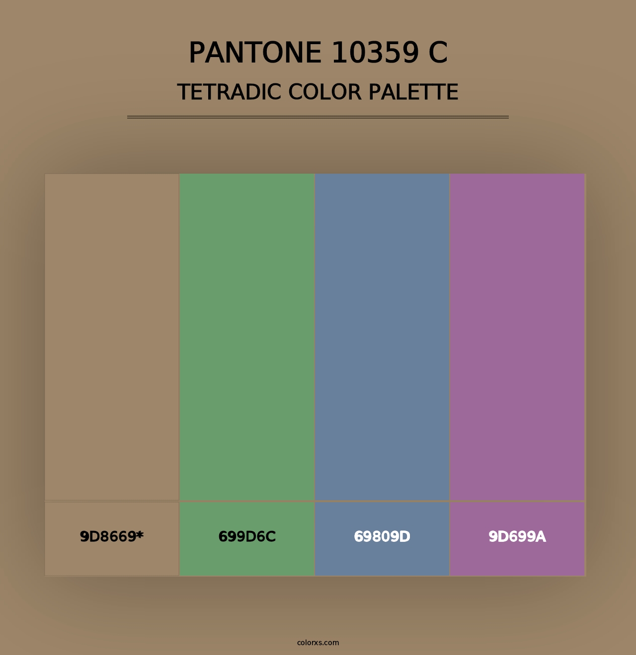 PANTONE 10359 C - Tetradic Color Palette