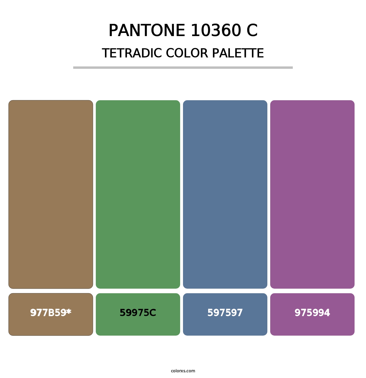 PANTONE 10360 C - Tetradic Color Palette