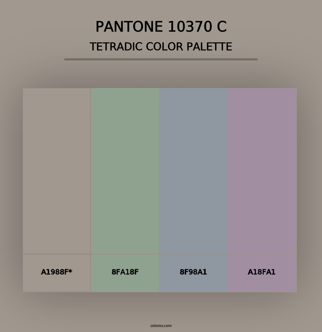 PANTONE 10370 C - Tetradic Color Palette