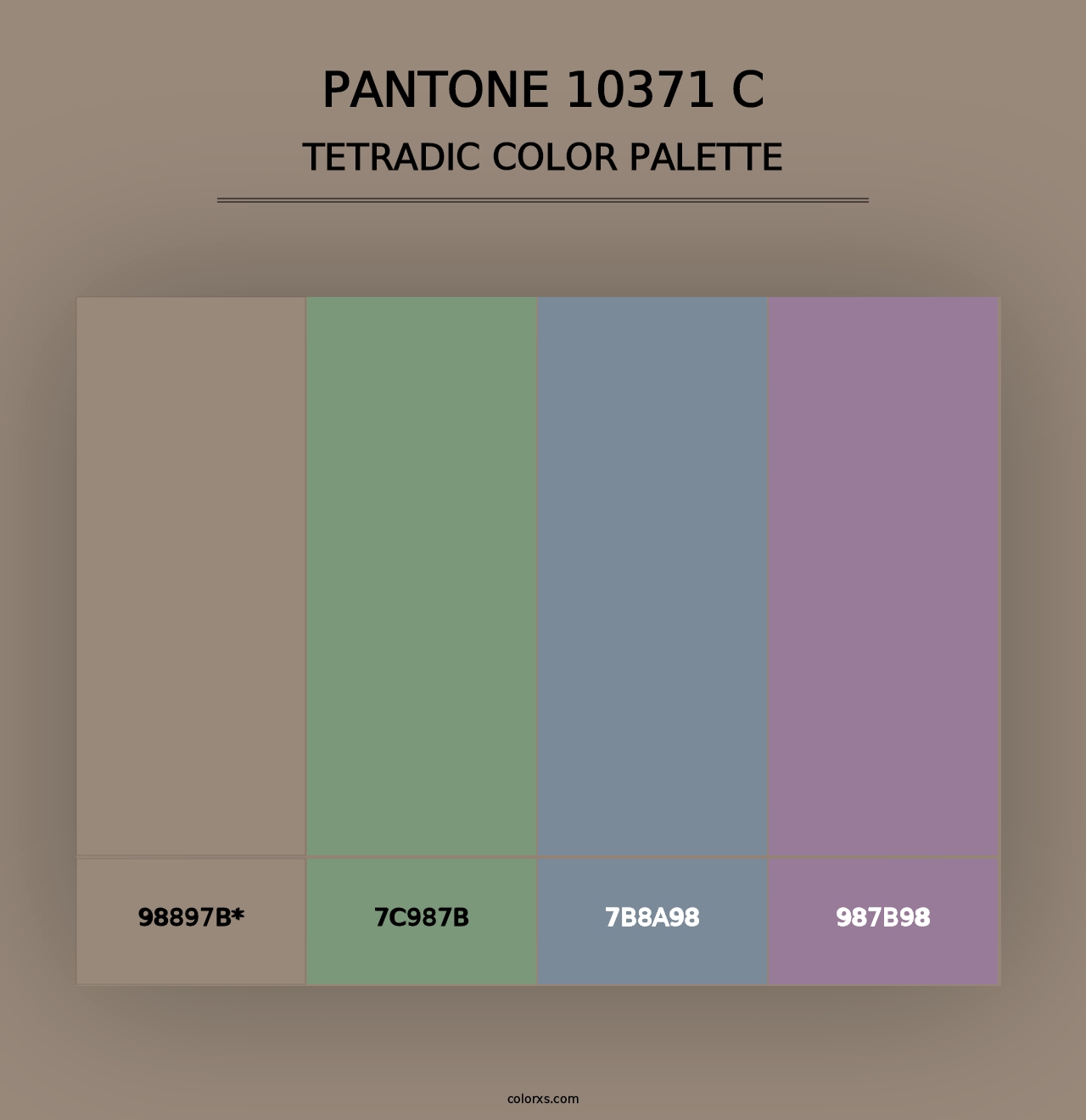 PANTONE 10371 C - Tetradic Color Palette