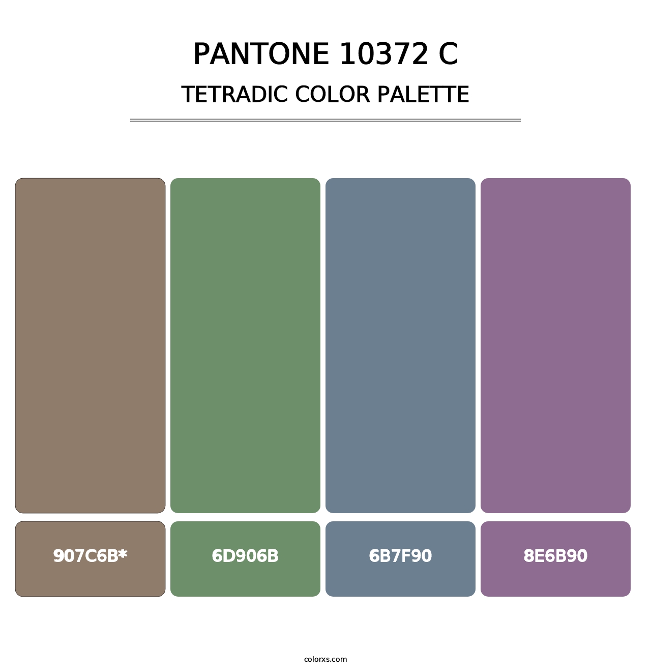 PANTONE 10372 C - Tetradic Color Palette