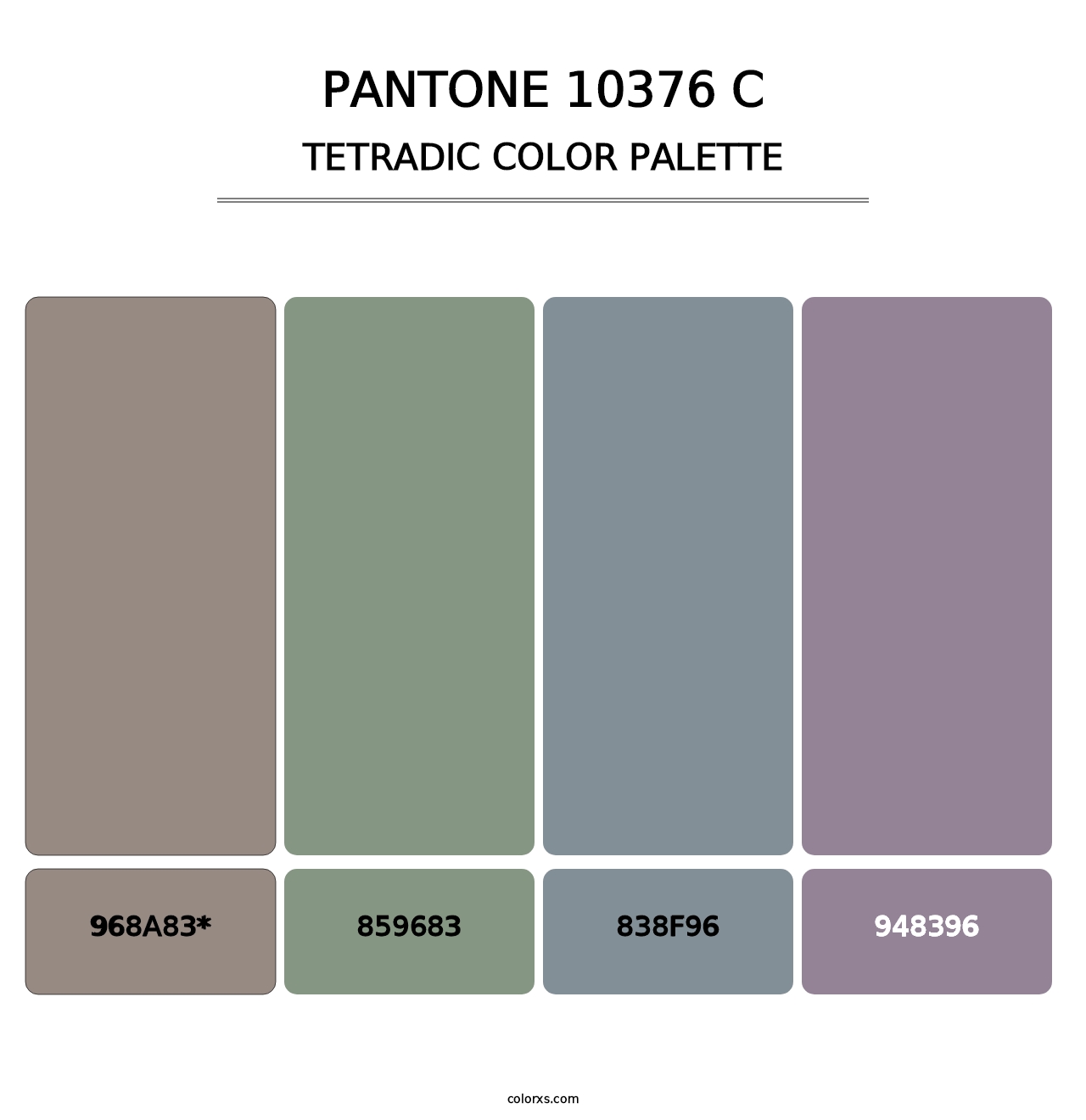 PANTONE 10376 C - Tetradic Color Palette