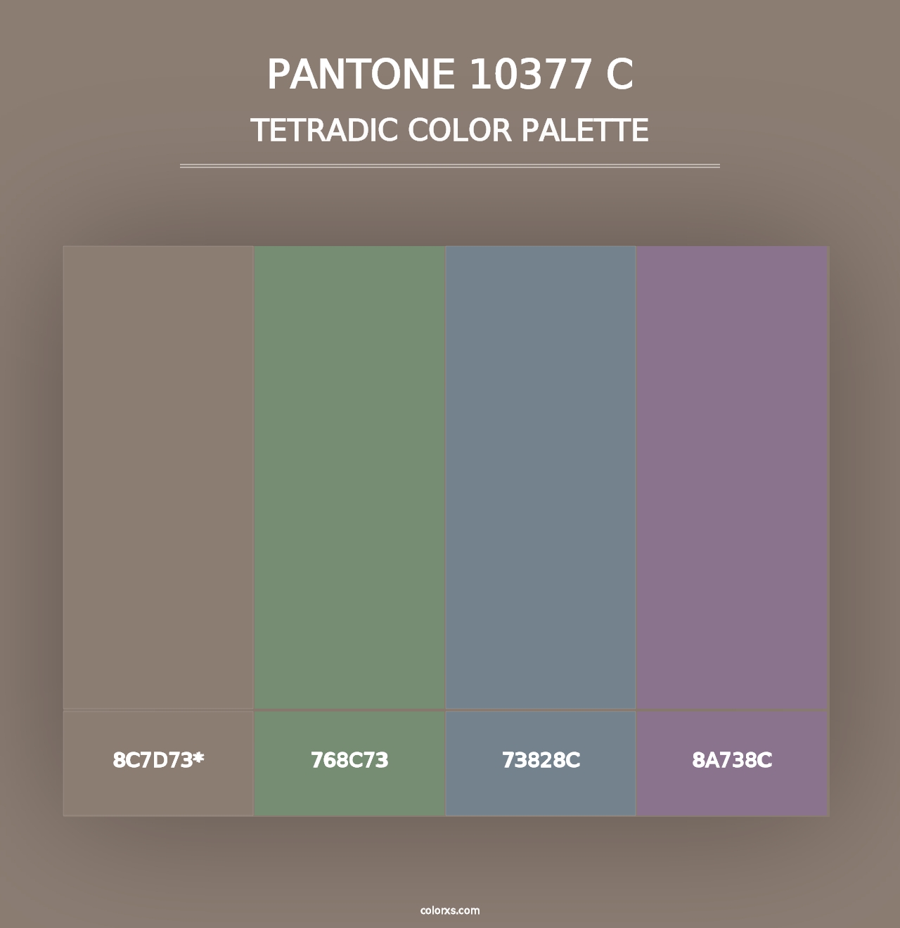 PANTONE 10377 C - Tetradic Color Palette