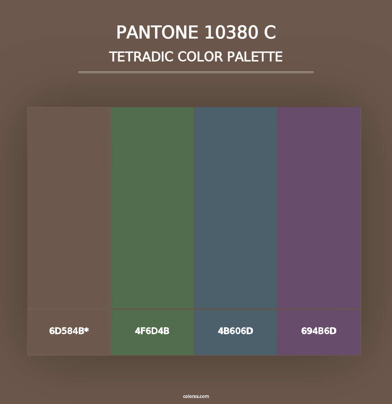 PANTONE 10380 C - Tetradic Color Palette