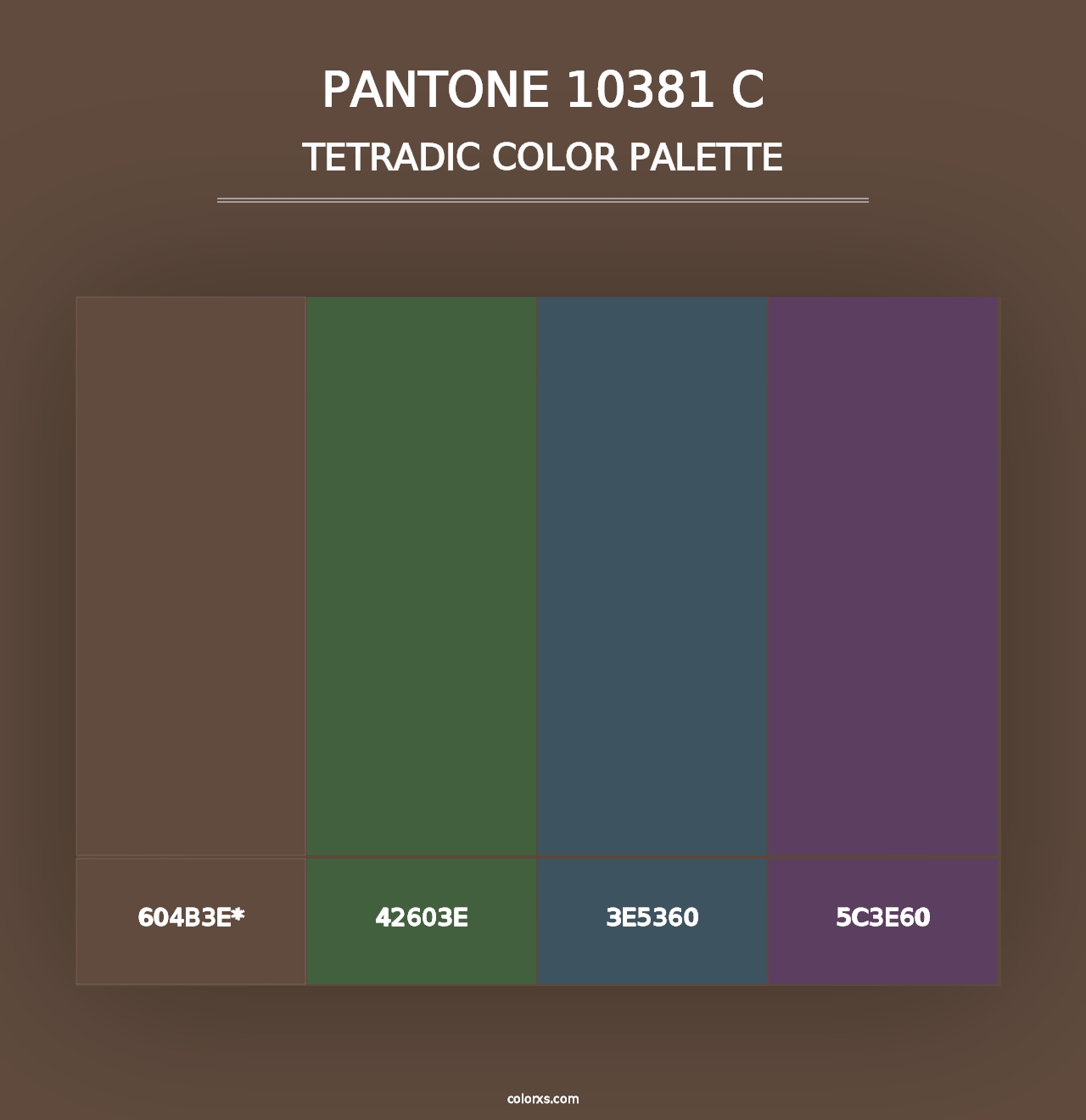 PANTONE 10381 C - Tetradic Color Palette