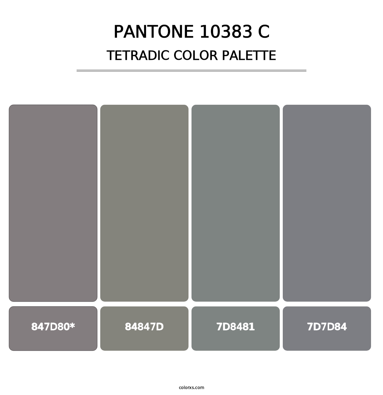 PANTONE 10383 C - Tetradic Color Palette