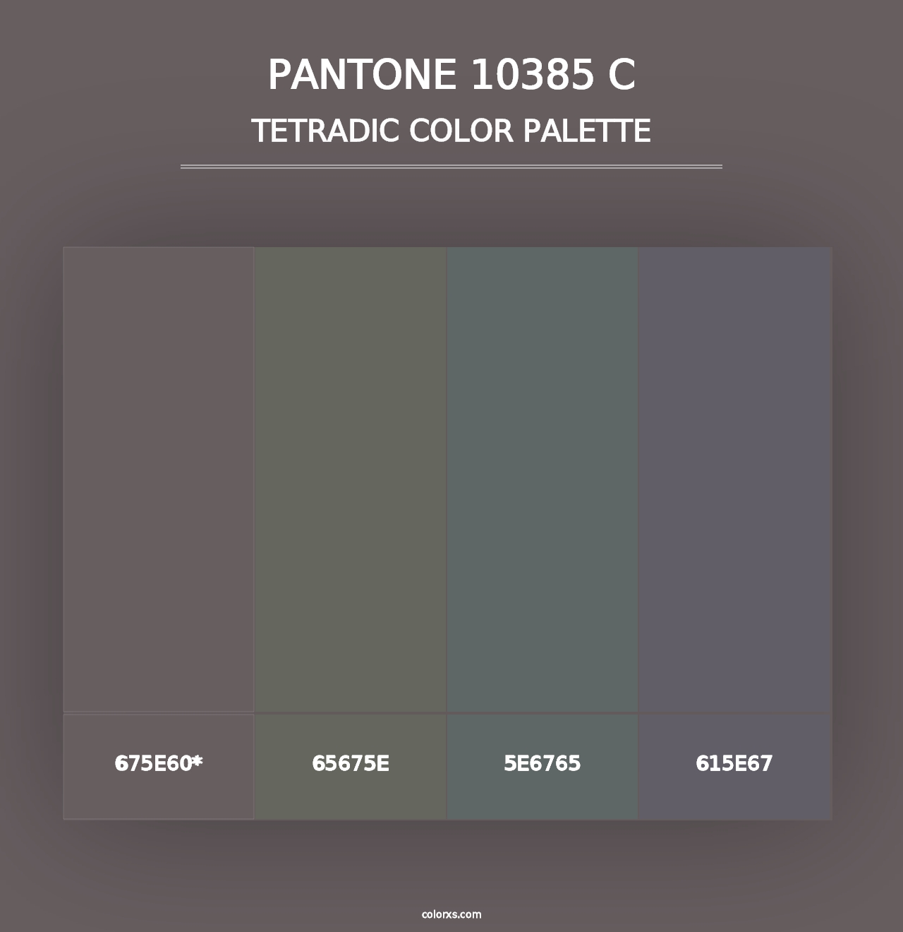 PANTONE 10385 C - Tetradic Color Palette