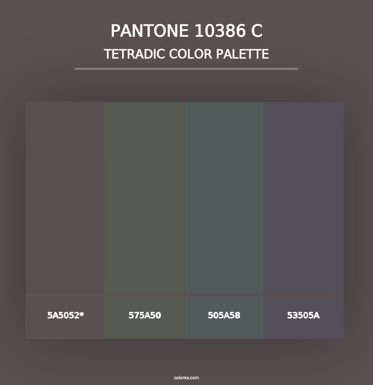 PANTONE 10386 C - Tetradic Color Palette