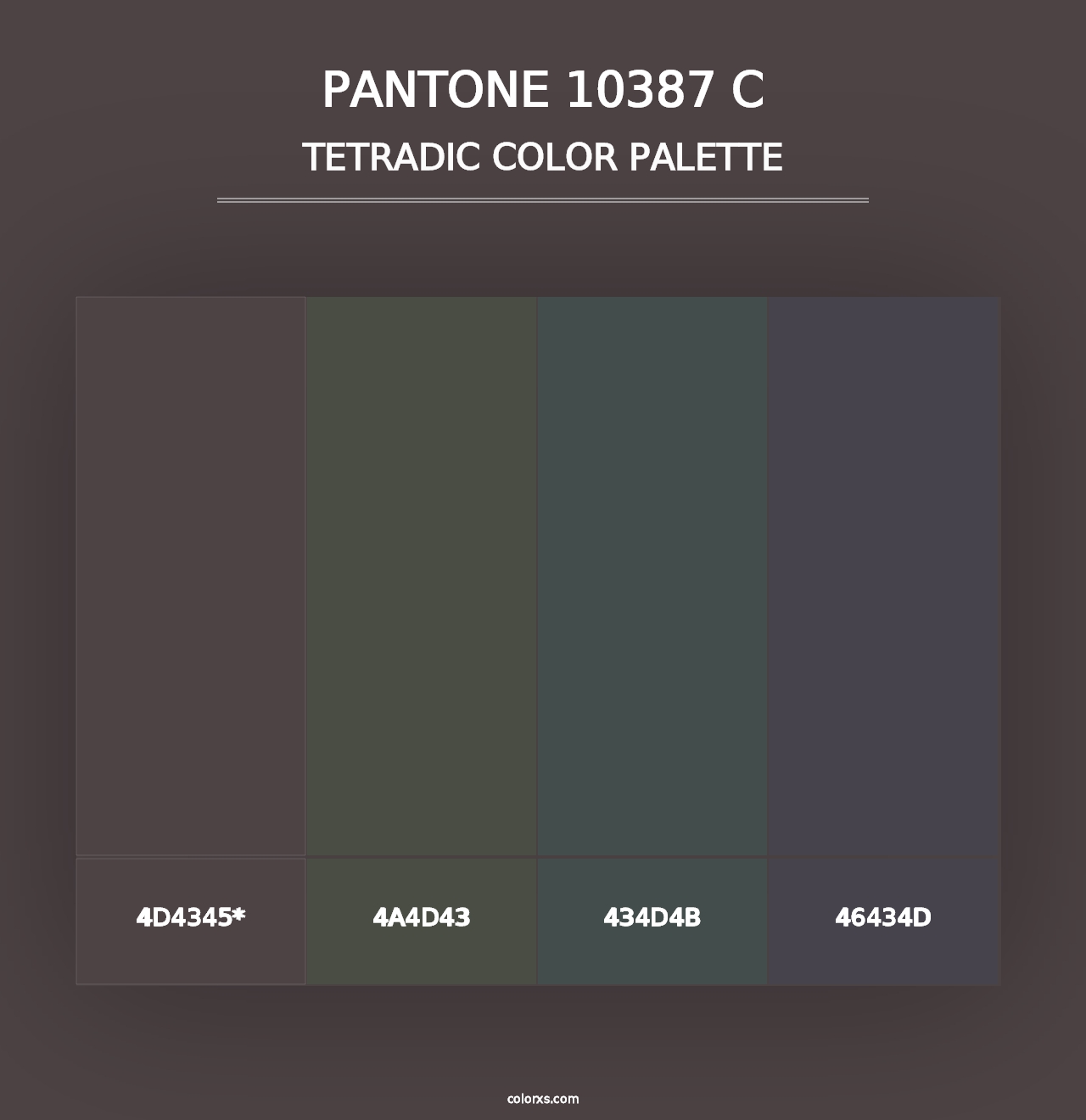 PANTONE 10387 C - Tetradic Color Palette