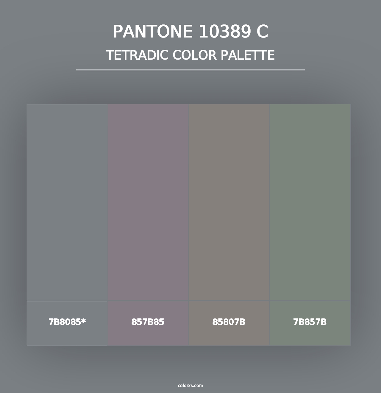 PANTONE 10389 C - Tetradic Color Palette