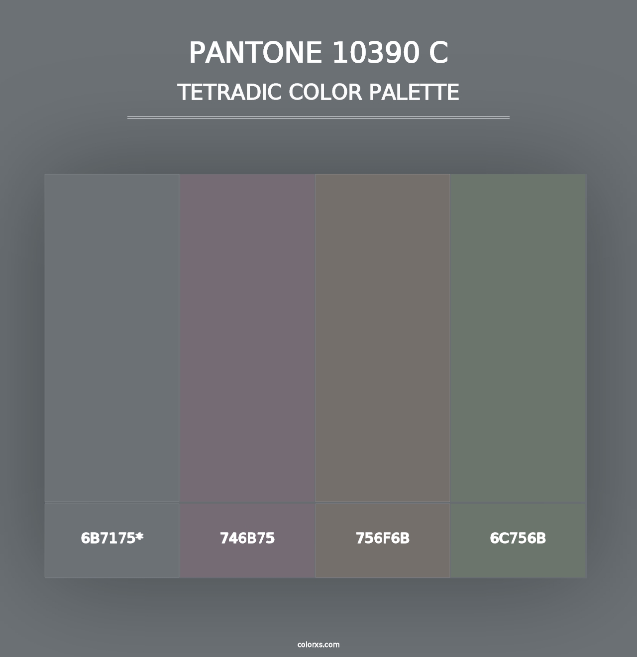 PANTONE 10390 C - Tetradic Color Palette