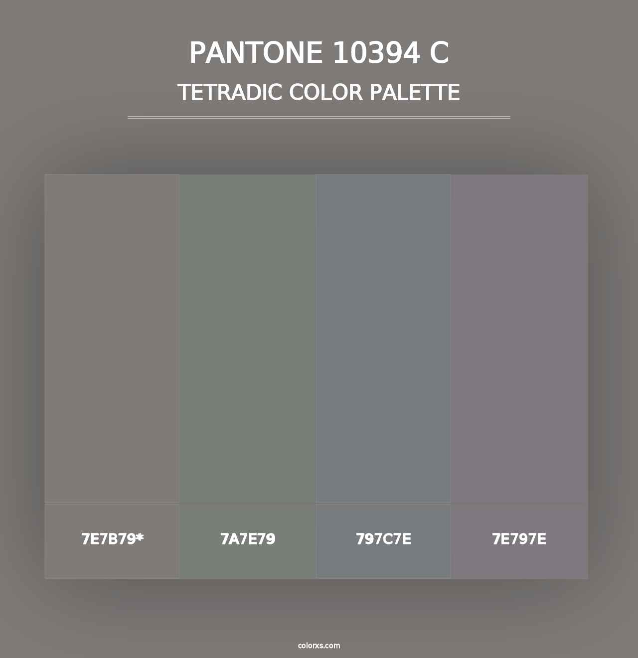 PANTONE 10394 C - Tetradic Color Palette