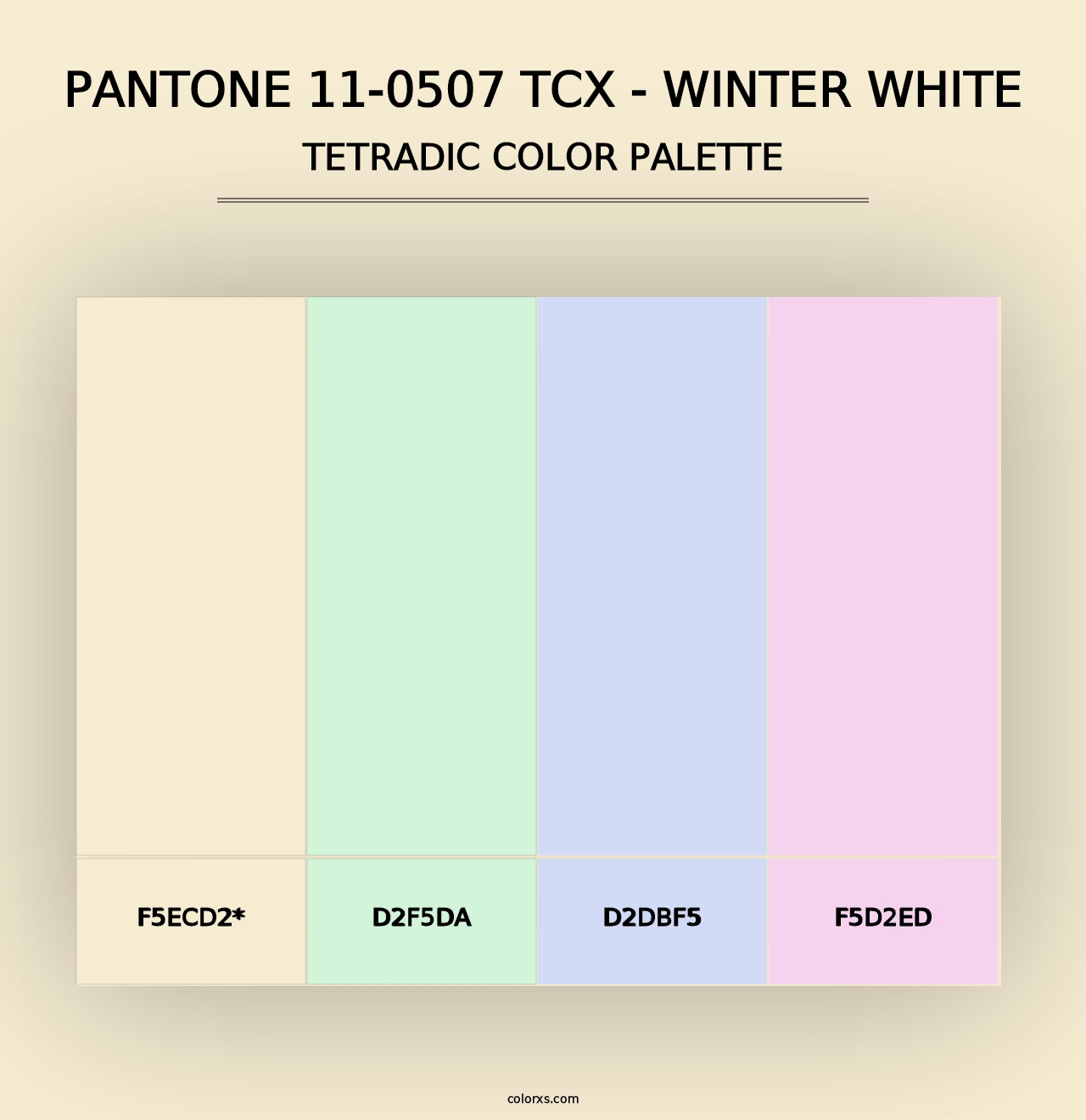 PANTONE 11-0507 TCX - Winter White - Tetradic Color Palette