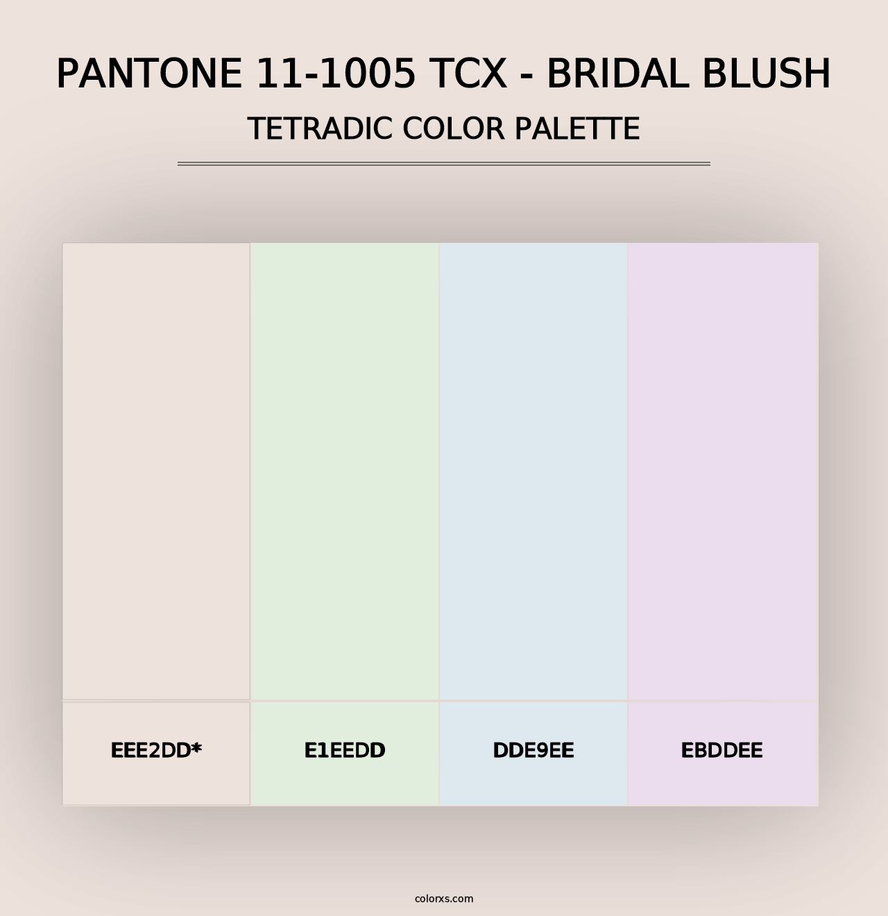 PANTONE 11-1005 TCX - Bridal Blush - Tetradic Color Palette