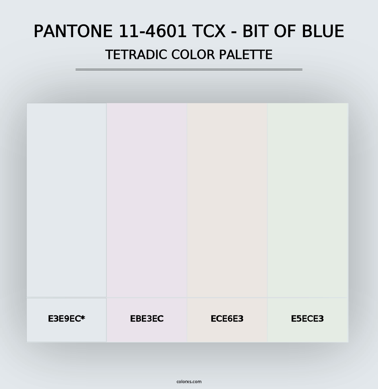 PANTONE 11-4601 TCX - Bit of Blue - Tetradic Color Palette