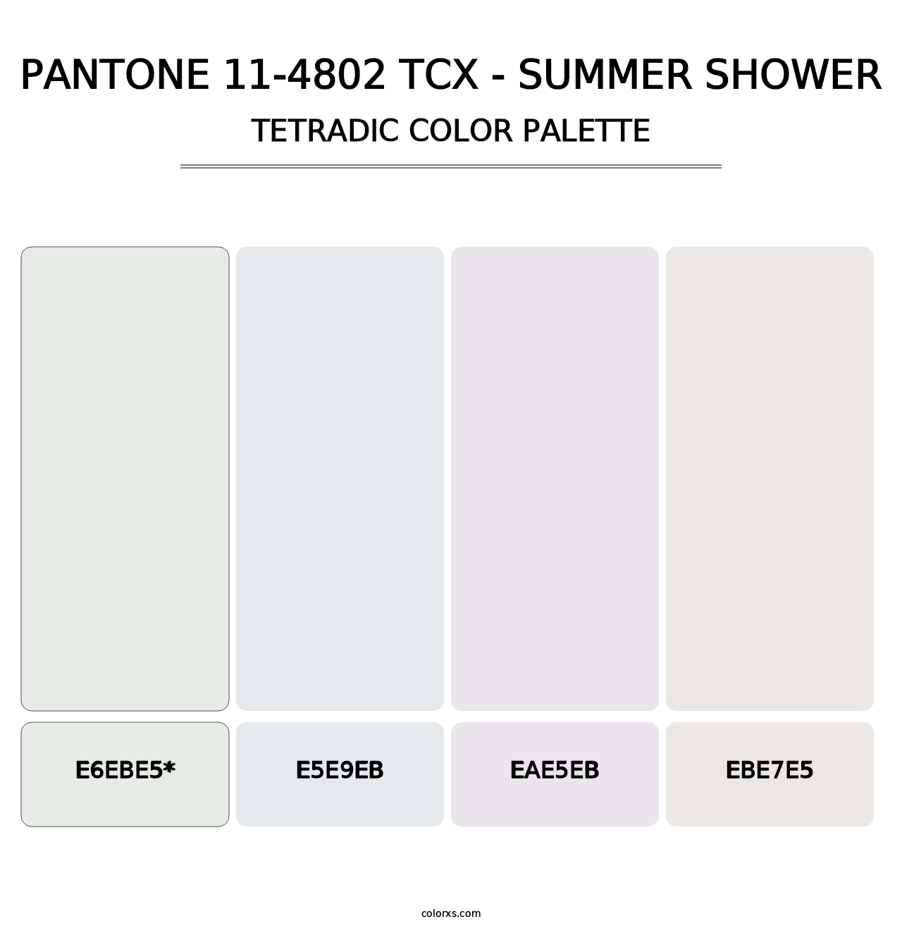 PANTONE 11-4802 TCX - Summer Shower - Tetradic Color Palette