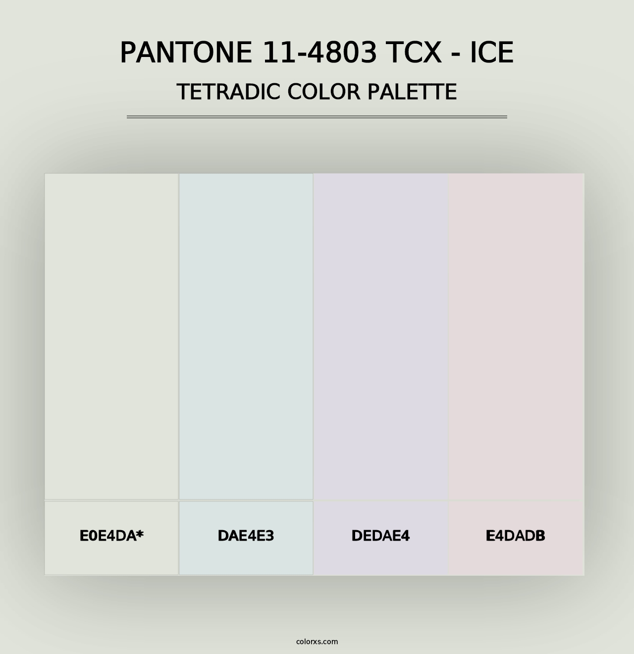 PANTONE 11-4803 TCX - Ice - Tetradic Color Palette