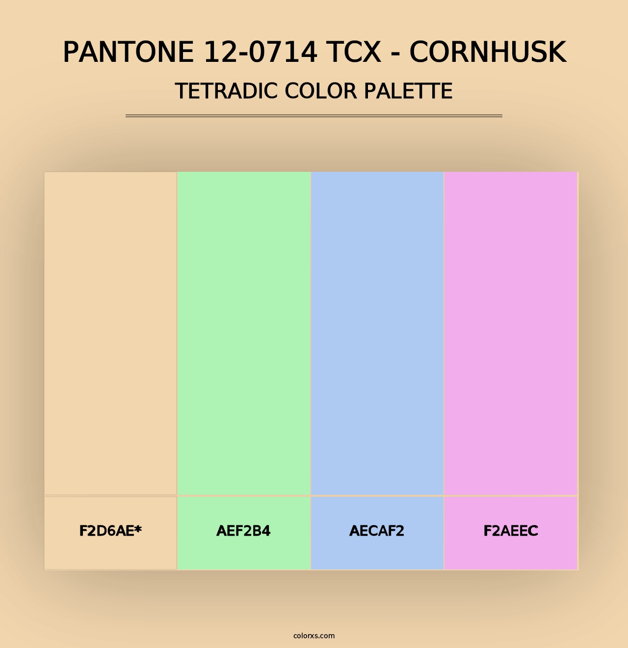 PANTONE 12-0714 TCX - Cornhusk - Tetradic Color Palette