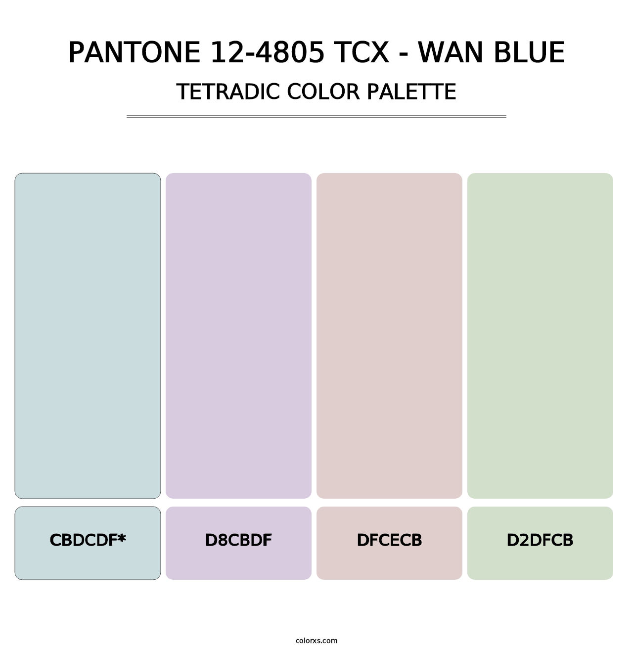 PANTONE 12-4805 TCX - Wan Blue - Tetradic Color Palette