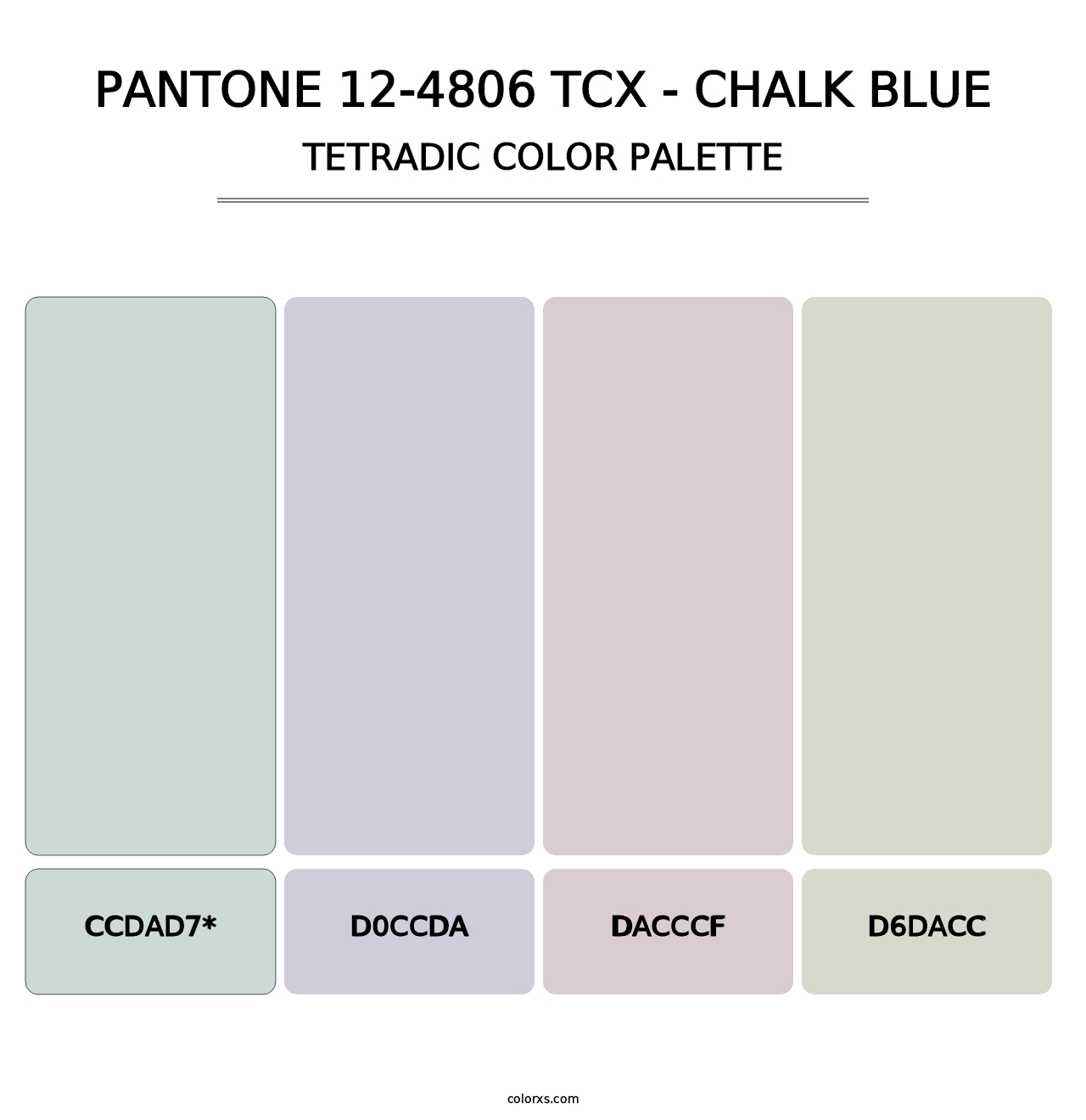 PANTONE 12-4806 TCX - Chalk Blue - Tetradic Color Palette