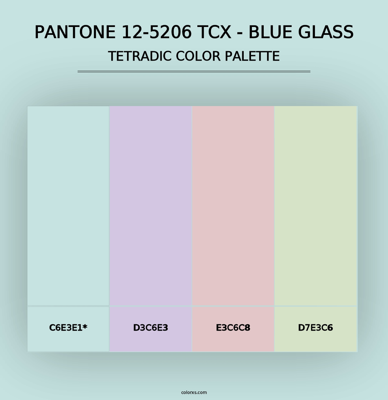 PANTONE 12-5206 TCX - Blue Glass - Tetradic Color Palette