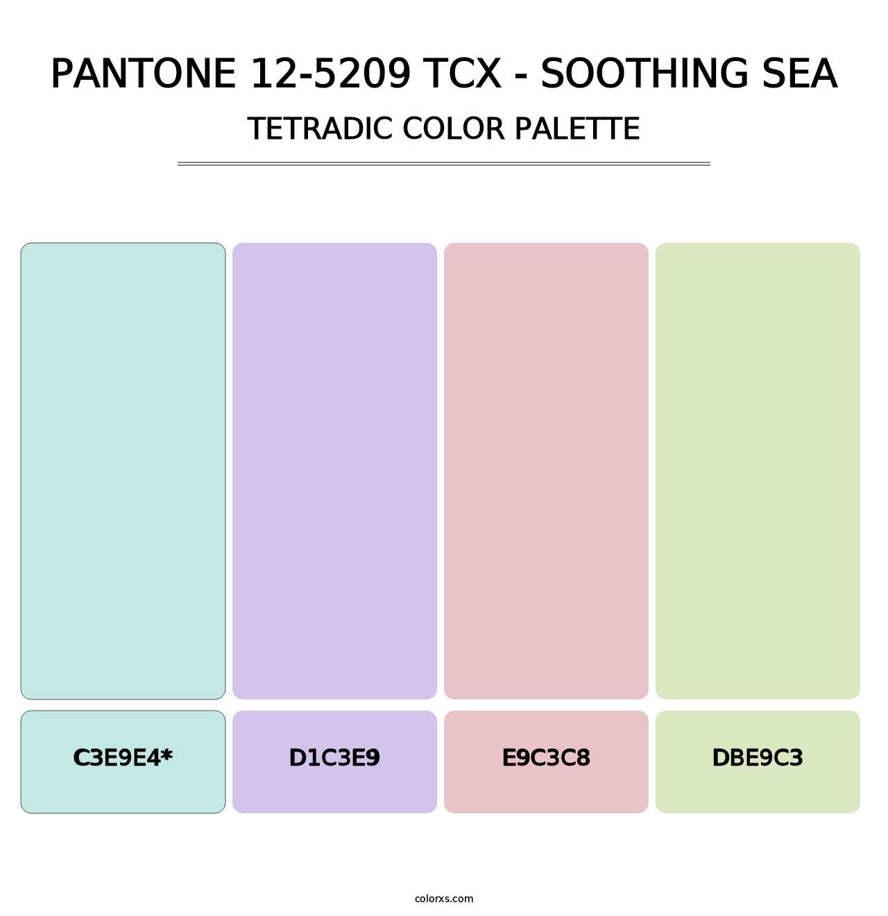 PANTONE 12-5209 TCX - Soothing Sea - Tetradic Color Palette