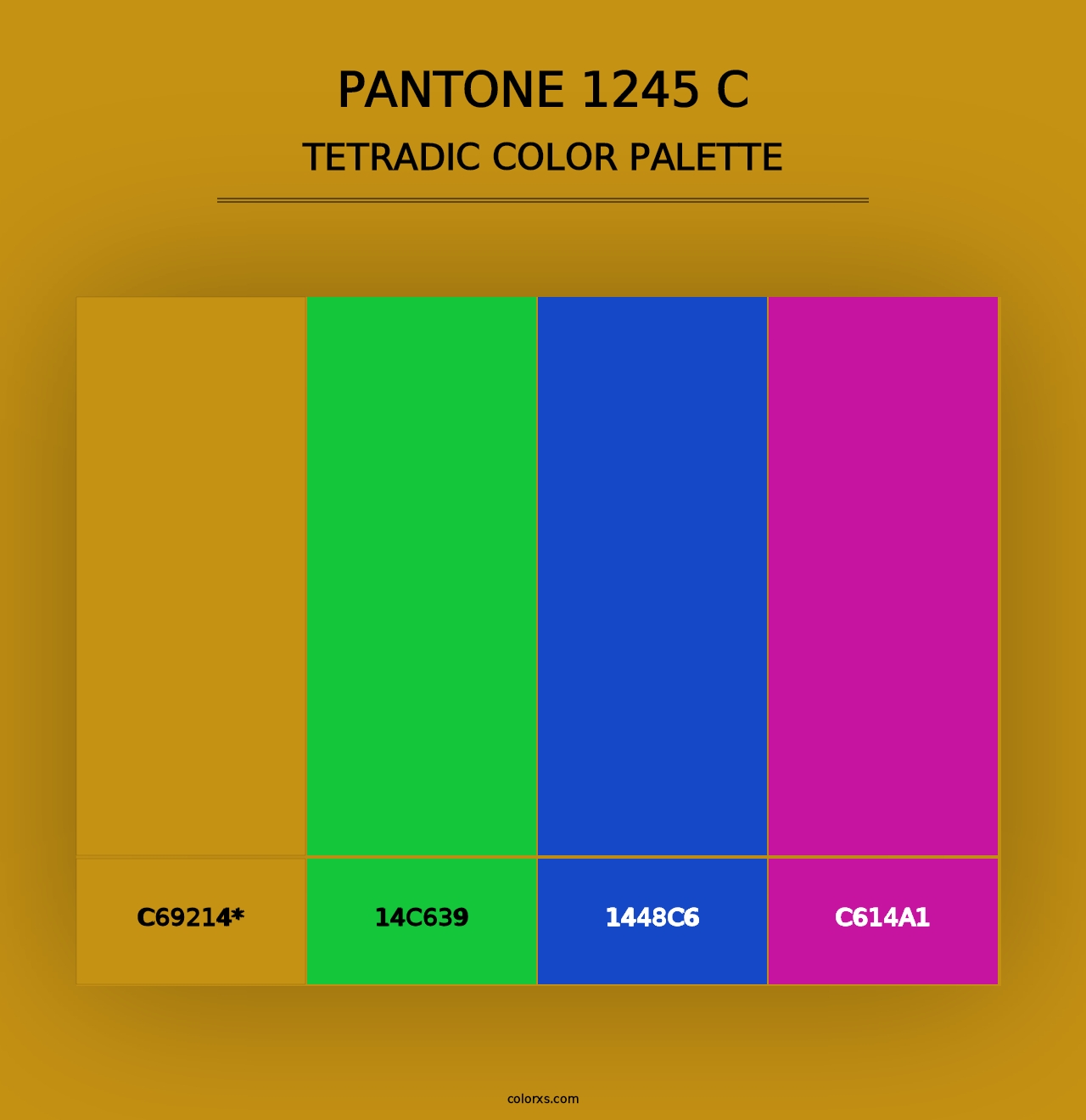 PANTONE 1245 C - Tetradic Color Palette