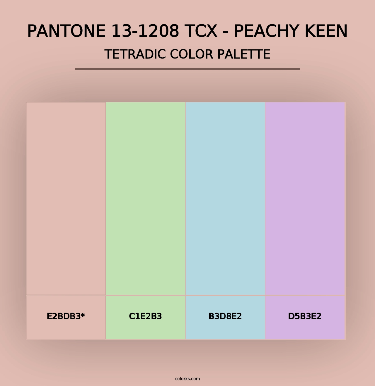 PANTONE 13-1208 TCX - Peachy Keen - Tetradic Color Palette