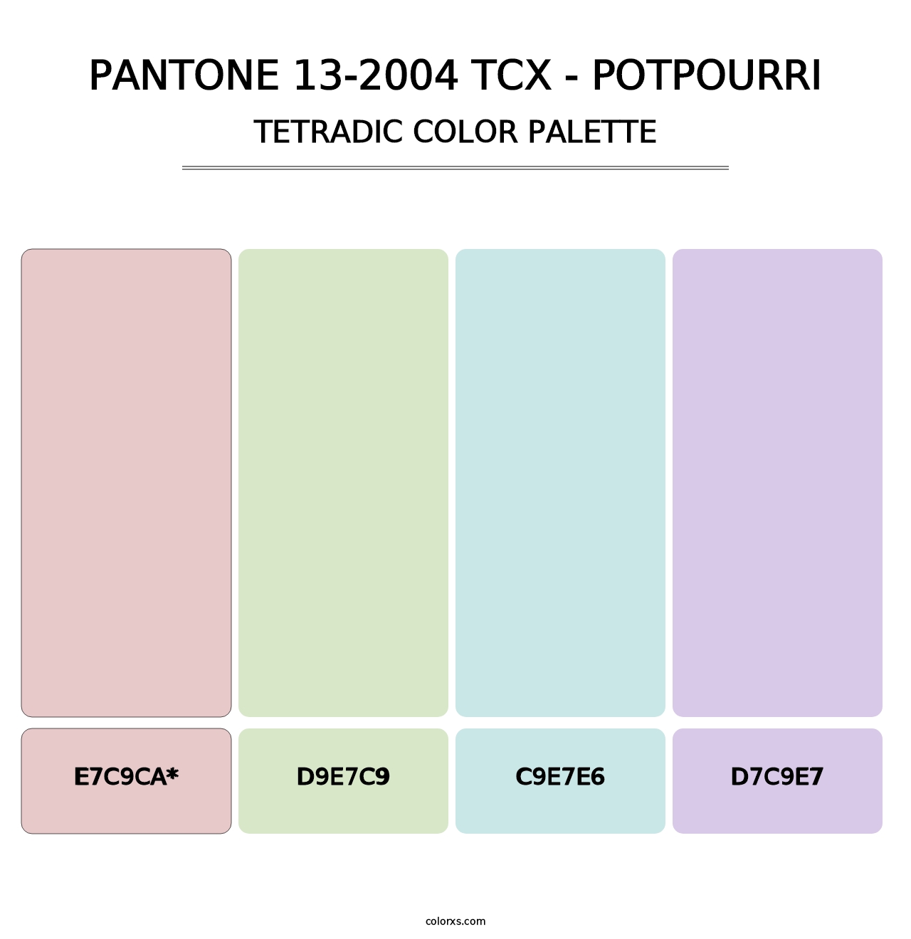 PANTONE 13-2004 TCX - Potpourri - Tetradic Color Palette