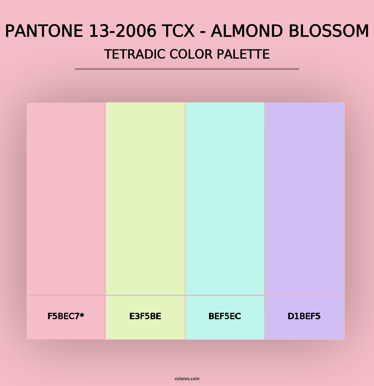 PANTONE 13-2006 TCX - Almond Blossom - Tetradic Color Palette