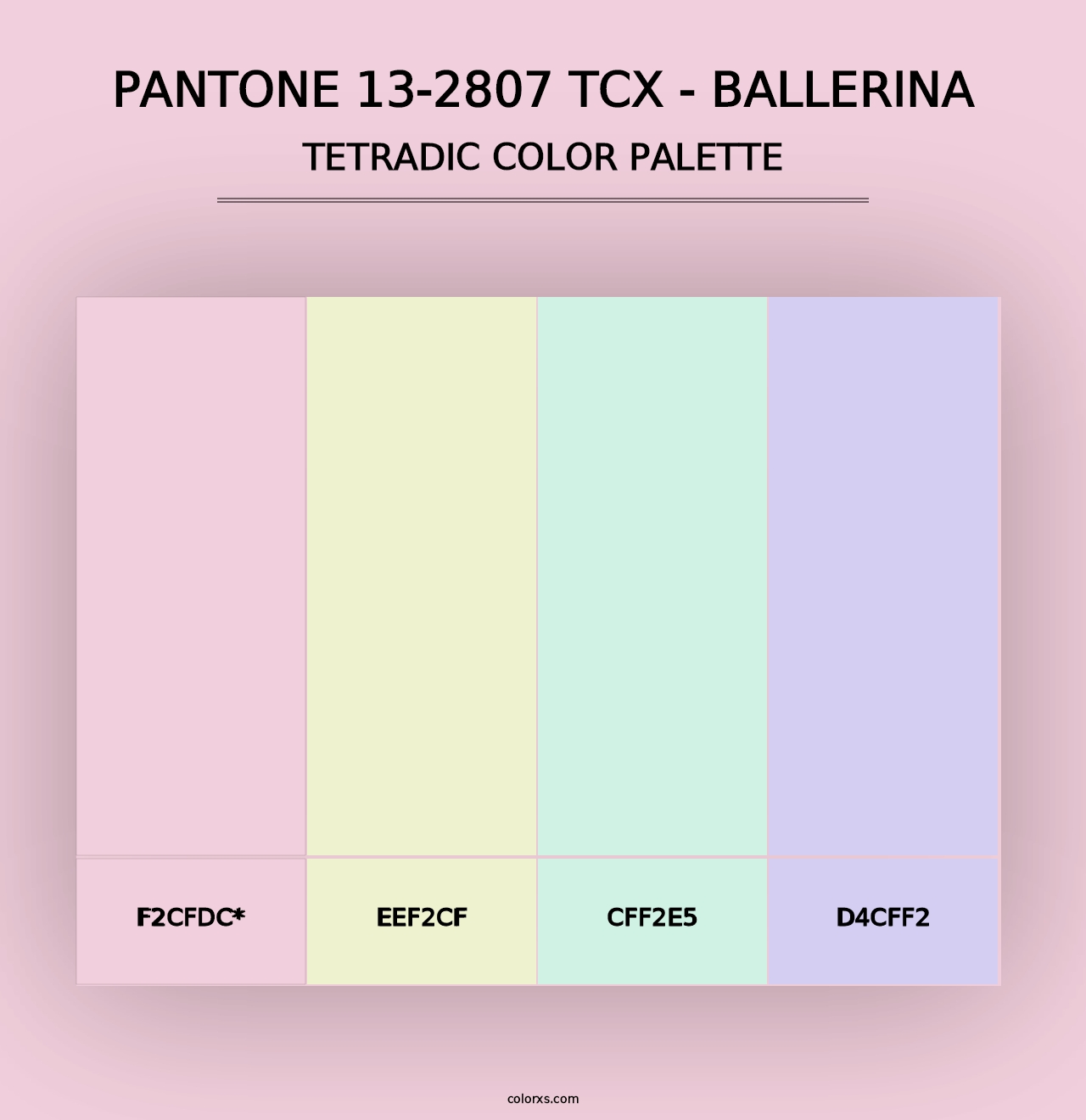 PANTONE 13-2807 TCX - Ballerina - Tetradic Color Palette