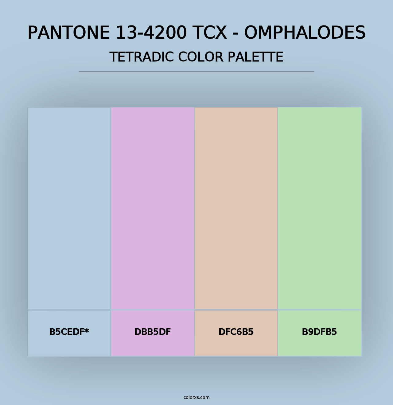 PANTONE 13-4200 TCX - Omphalodes - Tetradic Color Palette