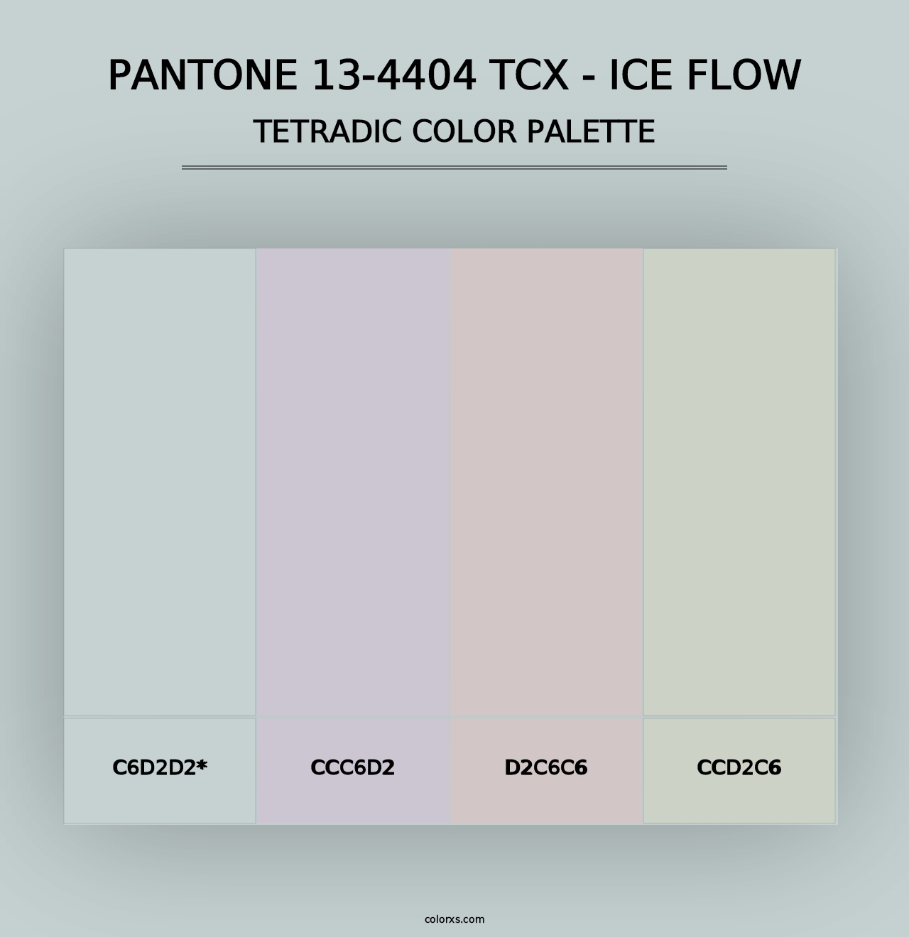 PANTONE 13-4404 TCX - Ice Flow - Tetradic Color Palette