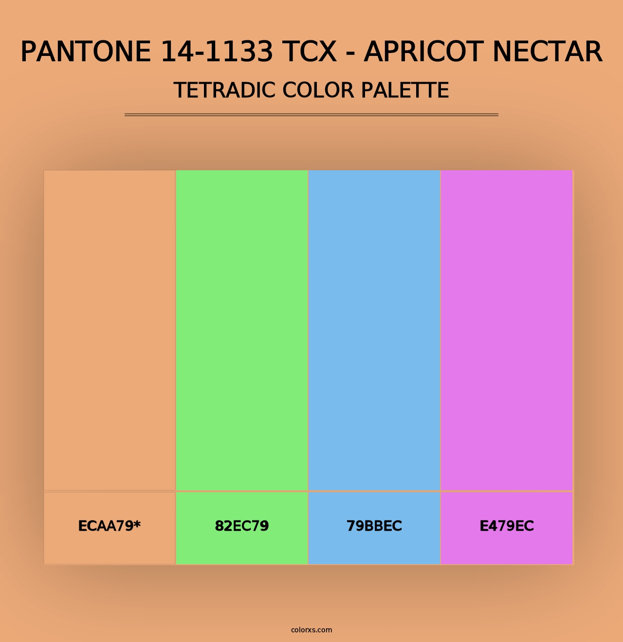 PANTONE 14-1133 TCX - Apricot Nectar - Tetradic Color Palette