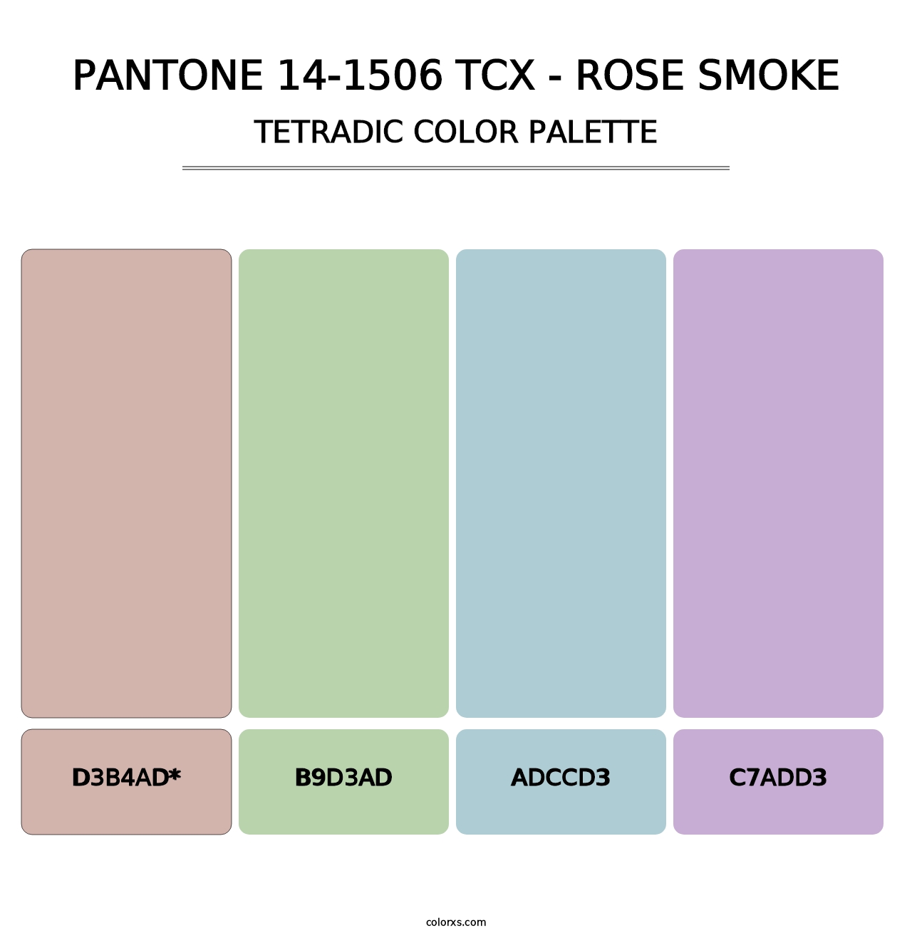 PANTONE 14-1506 TCX - Rose Smoke - Tetradic Color Palette