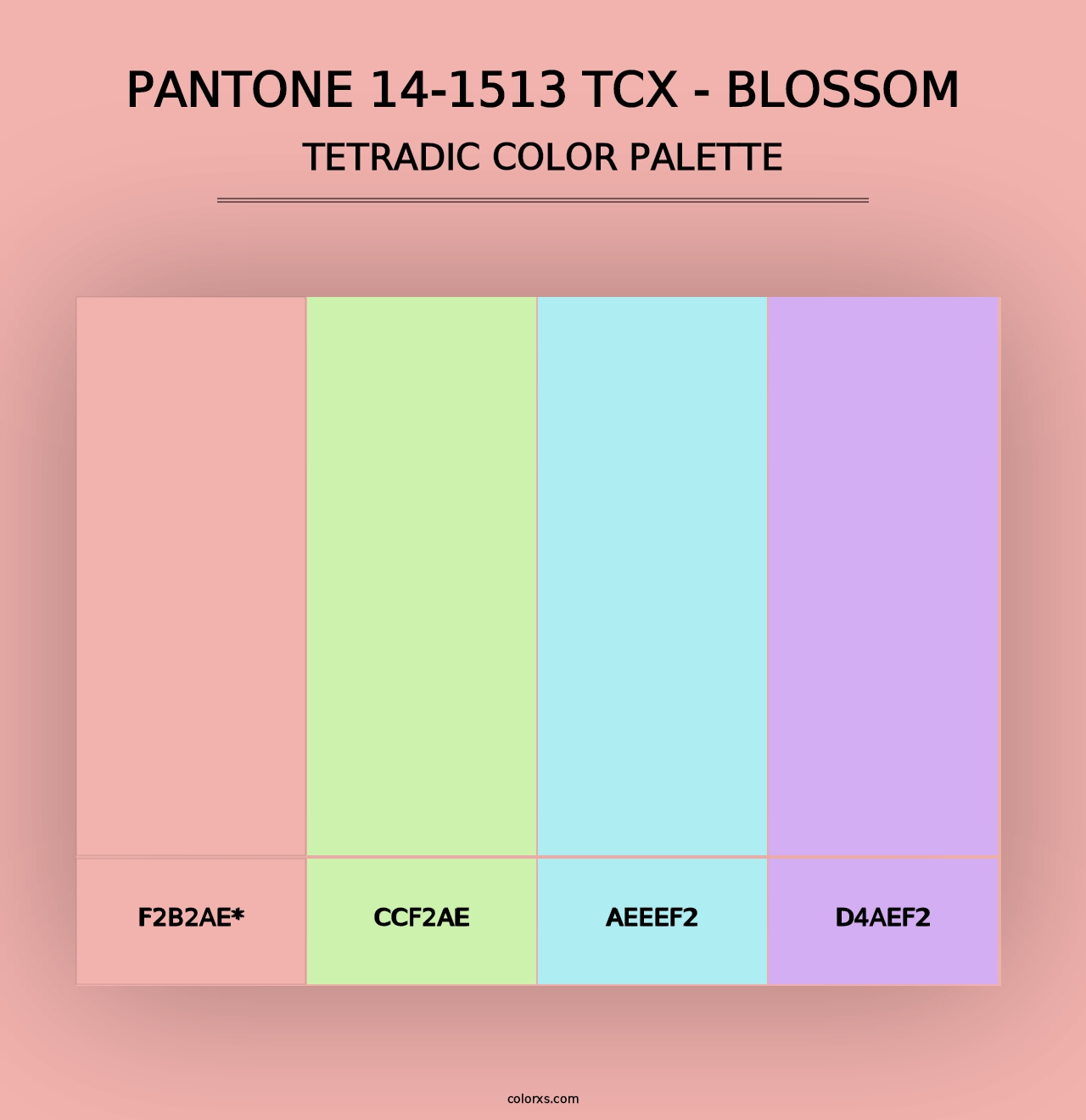 PANTONE 14-1513 TCX - Blossom - Tetradic Color Palette