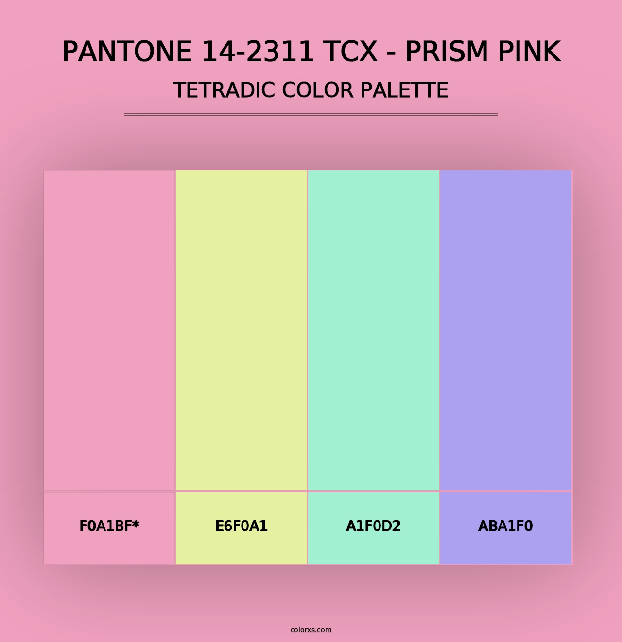 PANTONE 14-2311 TCX - Prism Pink - Tetradic Color Palette