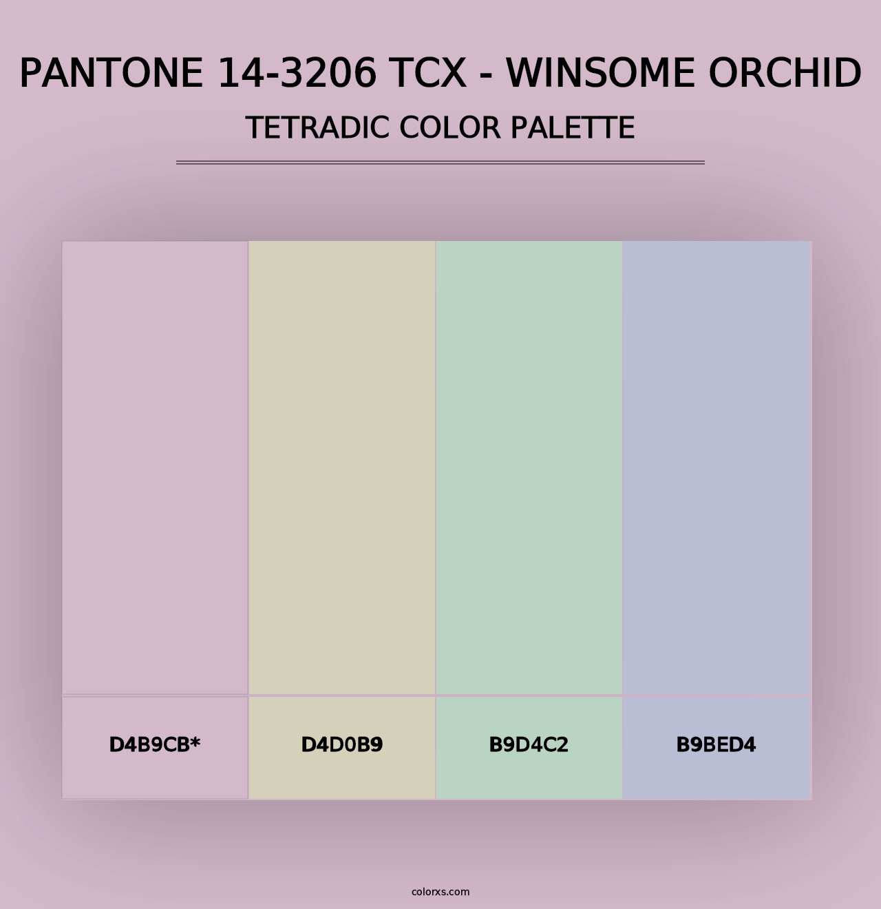 PANTONE 14-3206 TCX - Winsome Orchid - Tetradic Color Palette