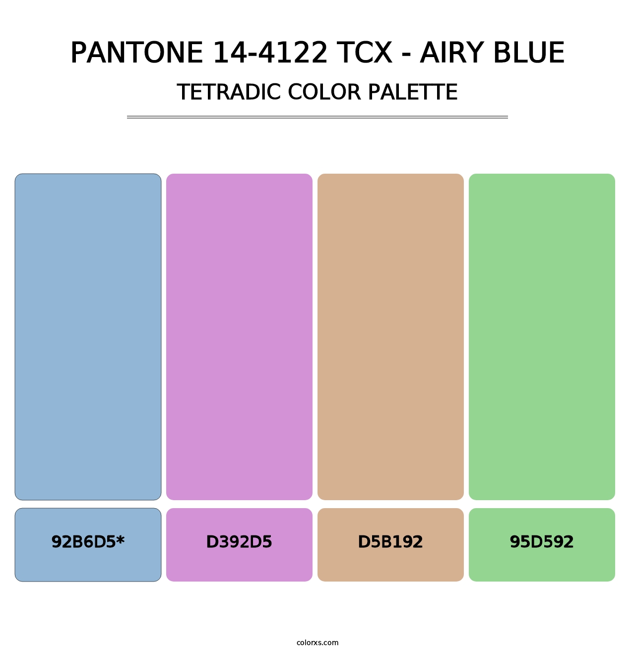 PANTONE 14-4122 TCX - Airy Blue - Tetradic Color Palette