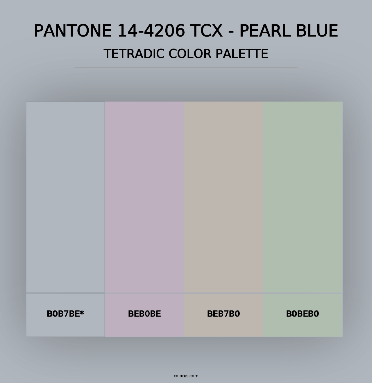 PANTONE 14-4206 TCX - Pearl Blue - Tetradic Color Palette