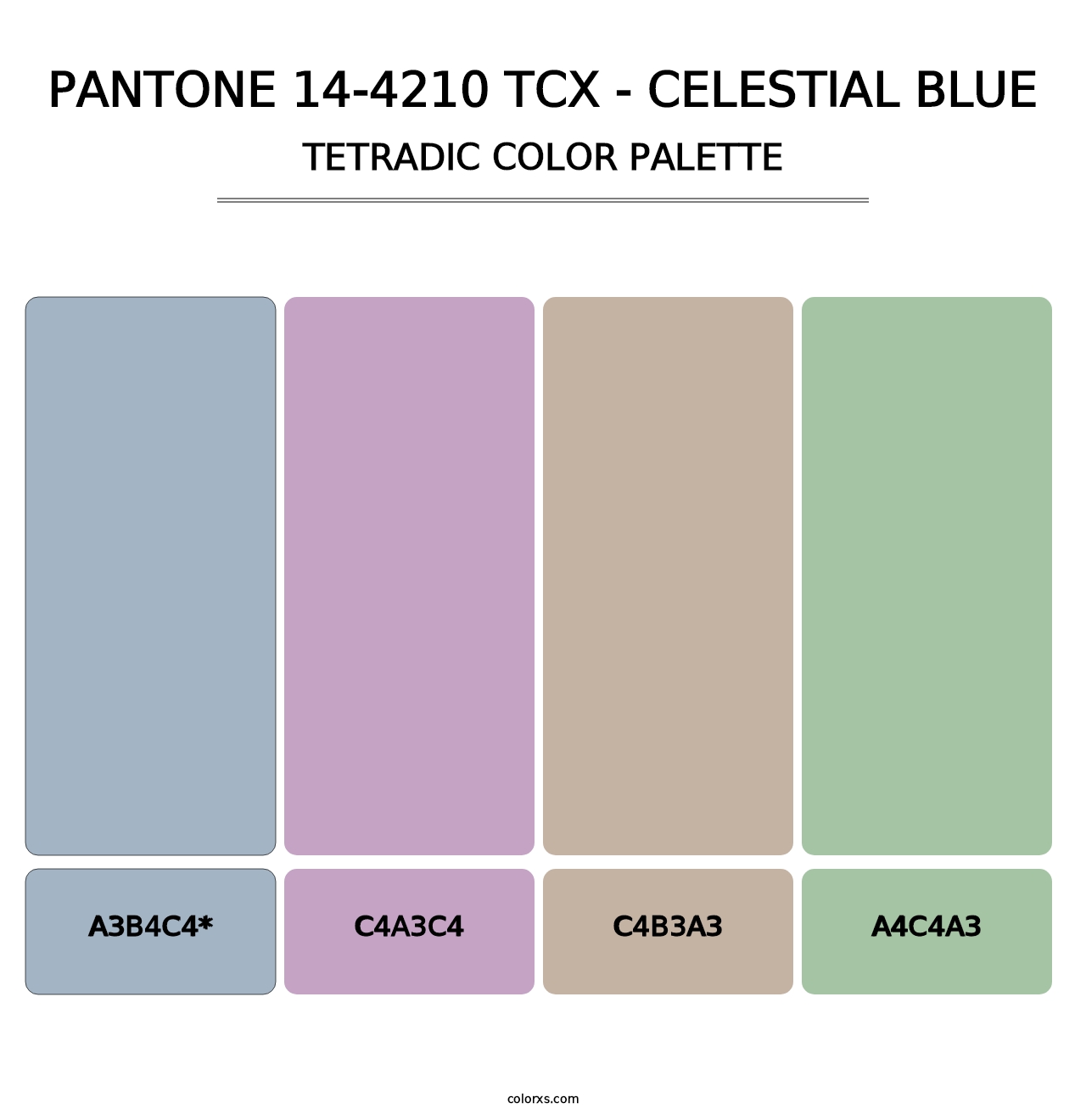 PANTONE 14-4210 TCX - Celestial Blue - Tetradic Color Palette