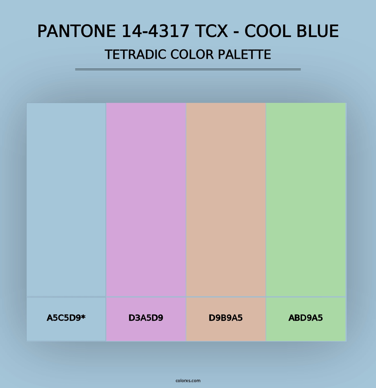 PANTONE 14-4317 TCX - Cool Blue - Tetradic Color Palette