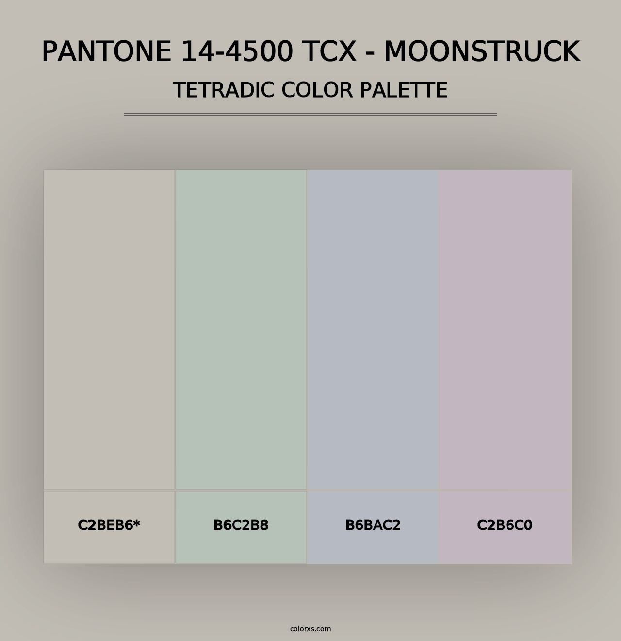 PANTONE 14-4500 TCX - Moonstruck - Tetradic Color Palette