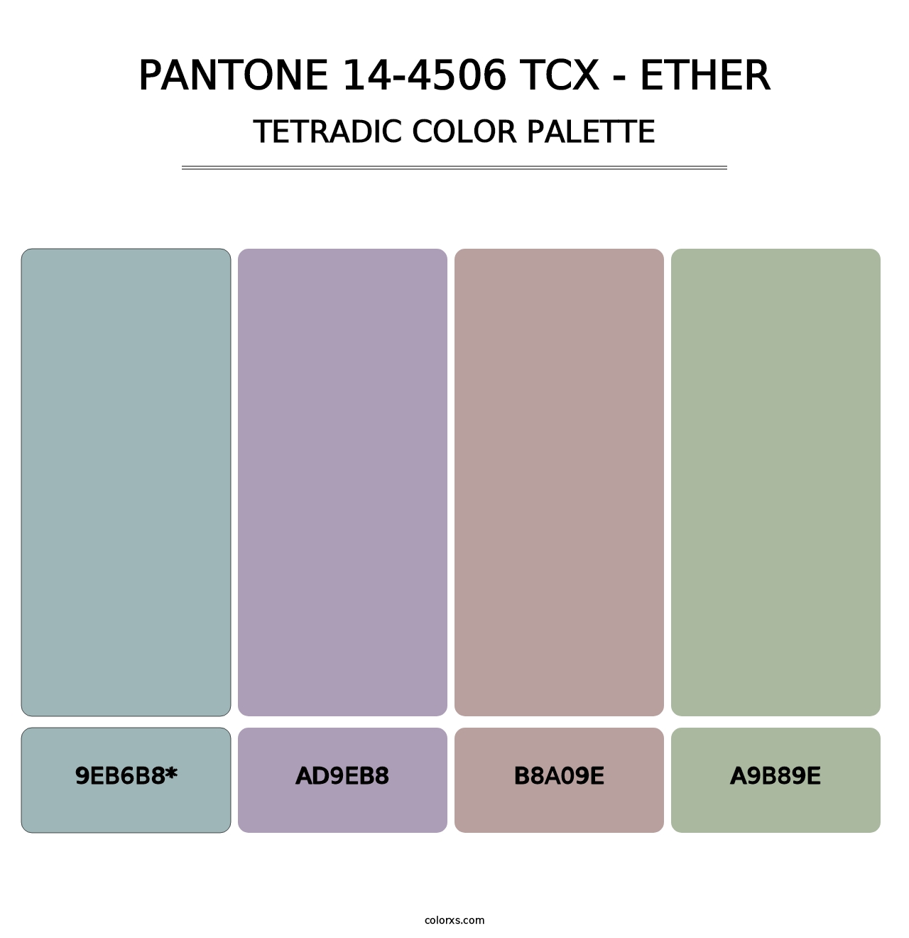 PANTONE 14-4506 TCX - Ether - Tetradic Color Palette