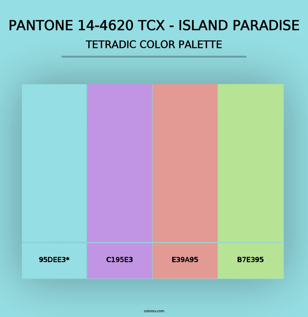 PANTONE 14-4620 TCX - Island Paradise - Tetradic Color Palette