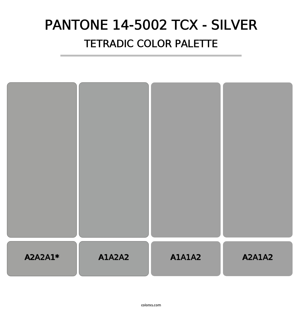 PANTONE 14-5002 TCX - Silver - Tetradic Color Palette