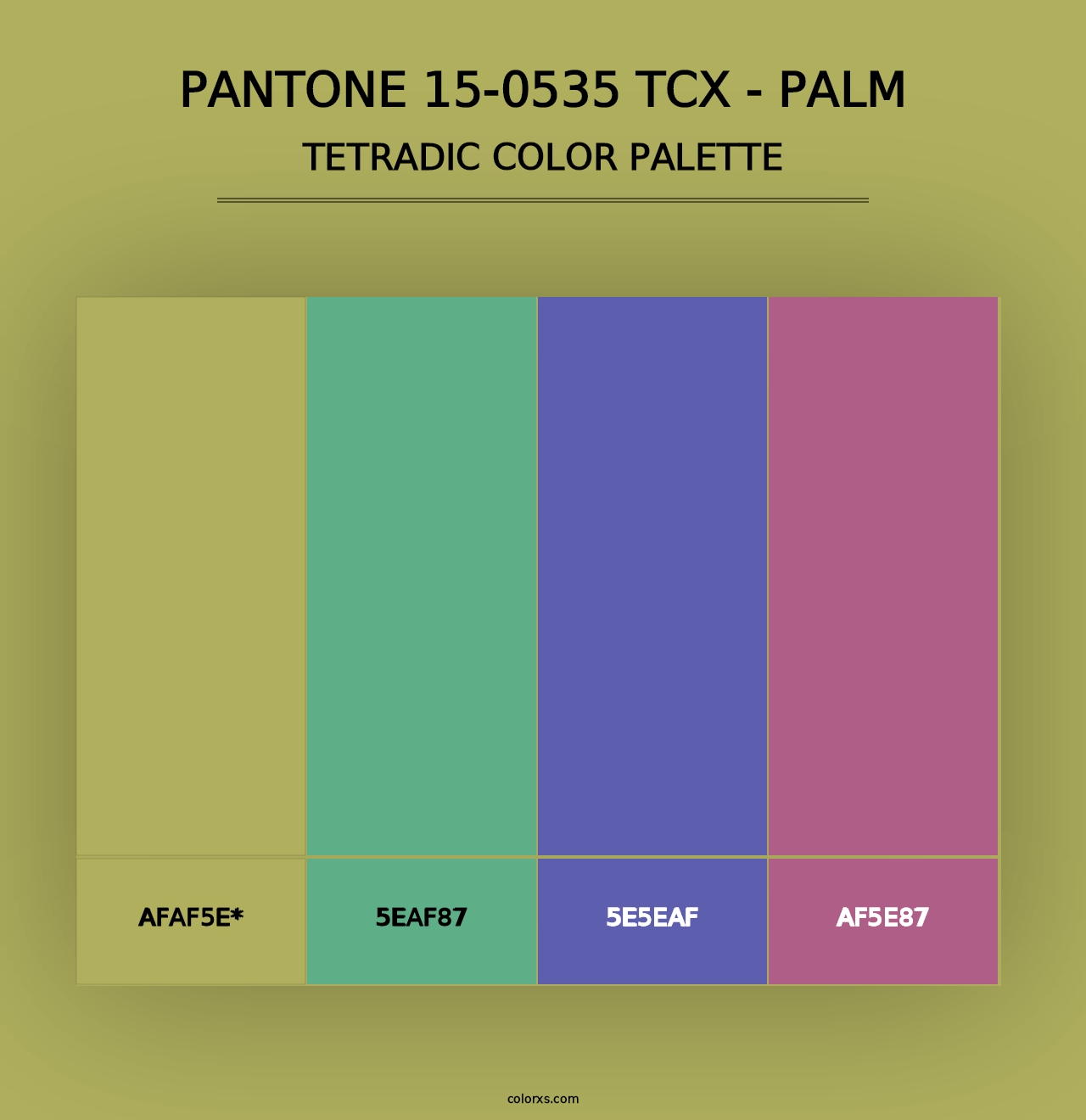 PANTONE 15-0535 TCX - Palm - Tetradic Color Palette