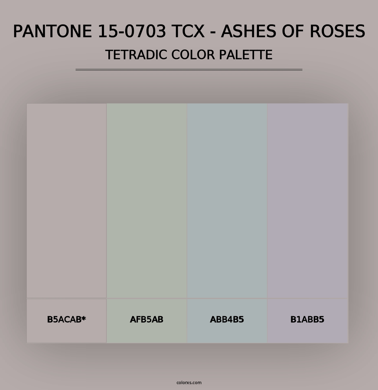 PANTONE 15-0703 TCX - Ashes of Roses - Tetradic Color Palette