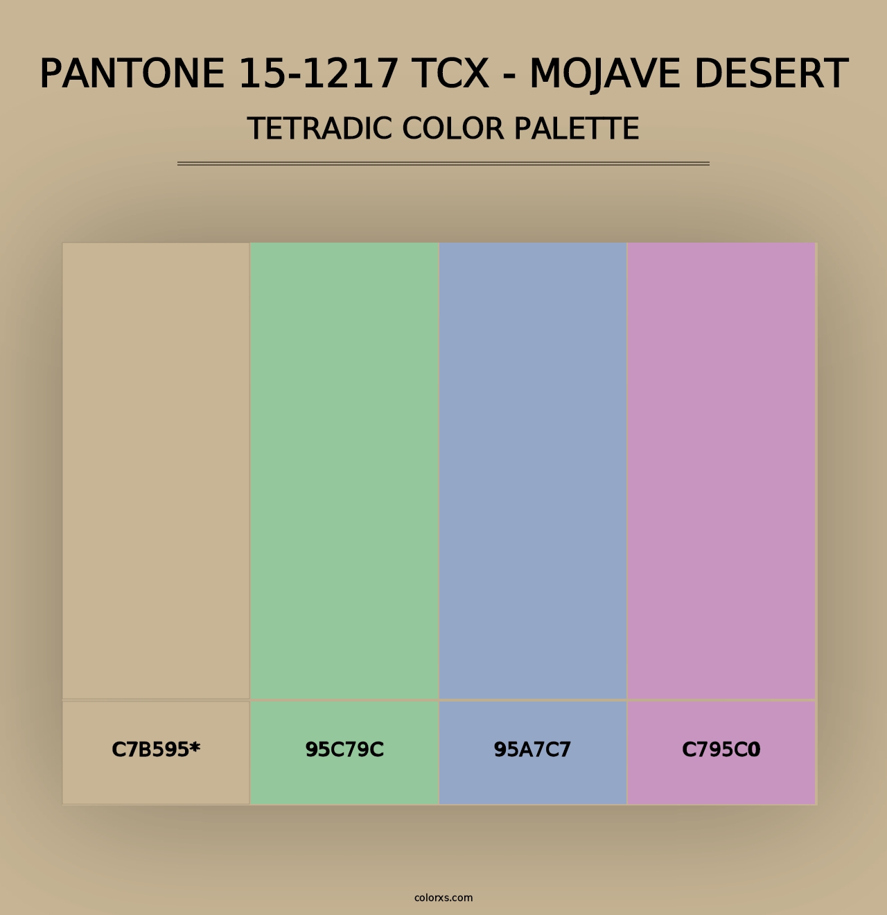 PANTONE 15-1217 TCX - Mojave Desert - Tetradic Color Palette